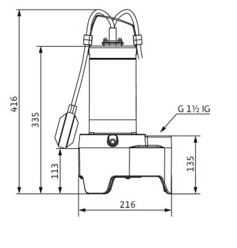 Погружной дренажный насос Wilo Rexa MINI3-V04.11/M06-523/P-5M