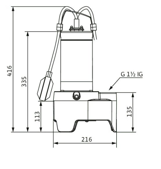 Изображение товара Погружной дренажный насос Wilo Rexa MINI3-V04.11/M06-523/P-5M