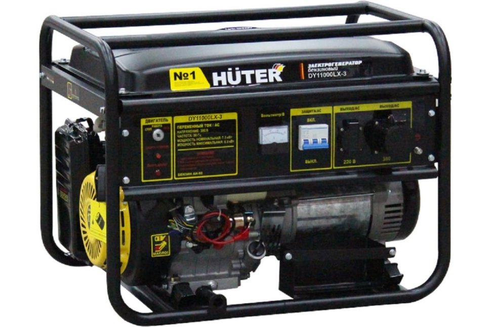 Бензиновый электрогенератор Huter DY11000LX-3 — фото 2