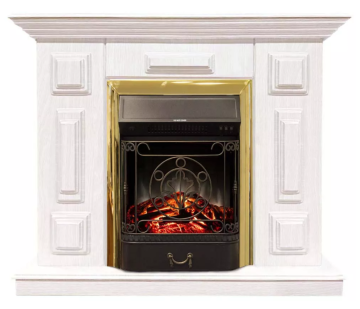 Каминокомплект Хорошие Камины Юпитер с очагом RealFlame Majestic Lux BR S белое дерево