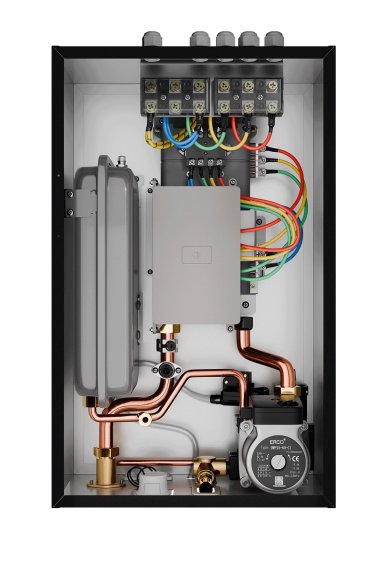 Настенный электрический котел E8 tempo EJA10V (черная стеклянная панель)