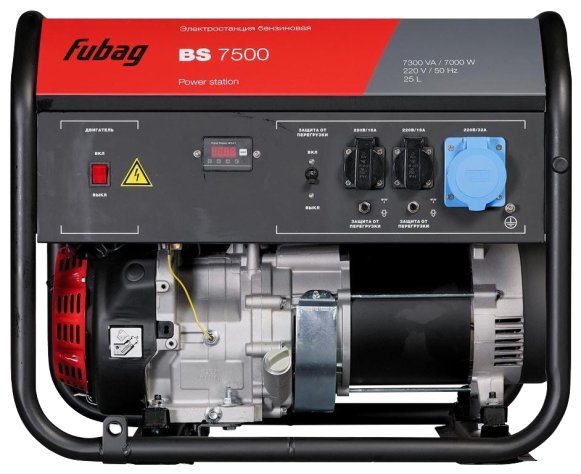 Изображение товара Бензиновый электрогенератор Fubag BS 7500 7 кВт, 25 л бак, Германия