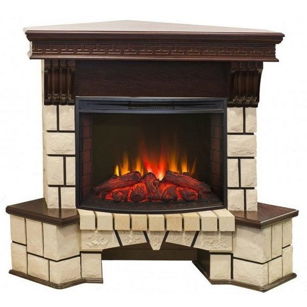 Каминокомплект RealFlame Stone Corner new 25/25,5 с очагом Evrika 25,5 LED Каминокомплект RealFlame Stone Corner new 25/25,5 с очагом Evrika 25,5 LED