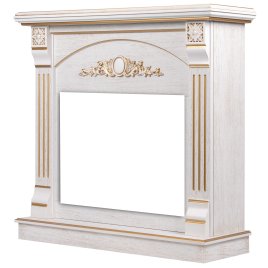 Портал Firelight Barocco 25 белый дуб с золотой патиной