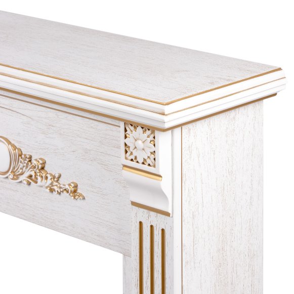 Портал Firelight Barocco 25 белый дуб с золотой патиной