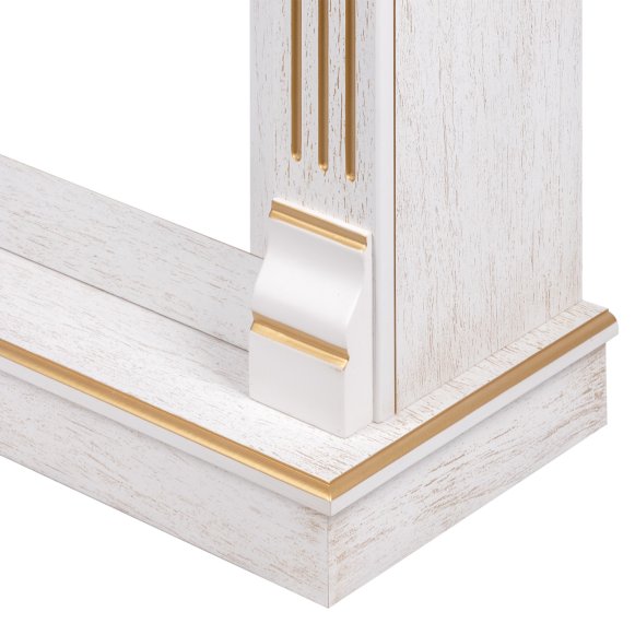 Портал Firelight Barocco 25 белый дуб с золотой патиной