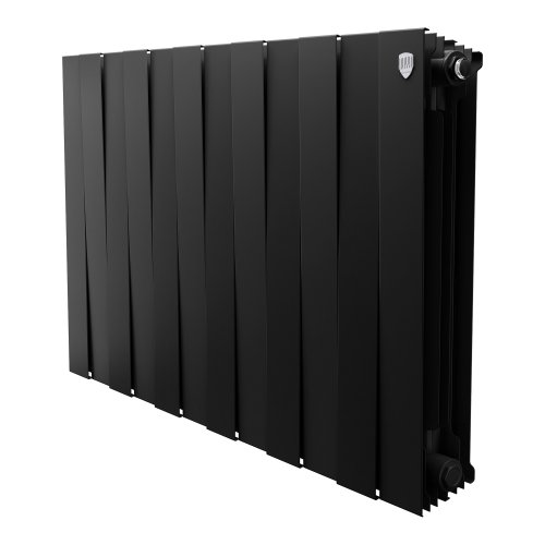 Биметаллический радиатор отопления Royal Thermo PianoForte 500 черный 12 секций — фото 1