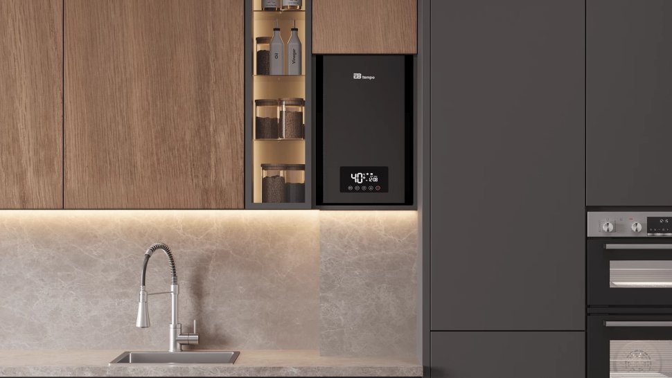 Настенный электрический котел E8 tempo EJB10V (серая металлическая панель)