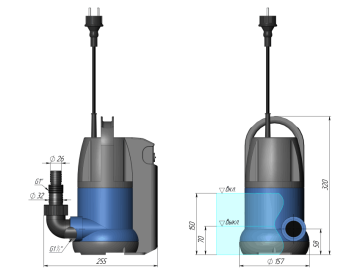 Дренажный насос Unipump SUB 257 P