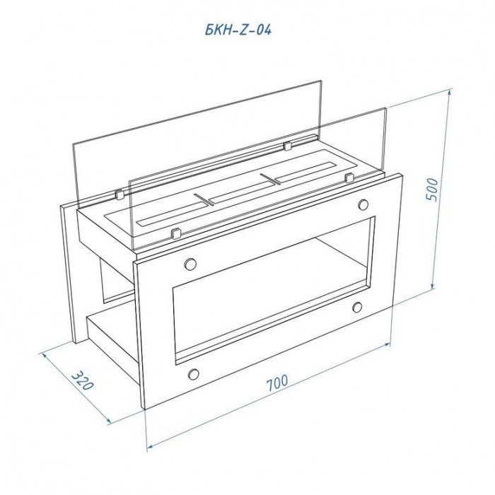 Напольный биокамин Lux Fire Радость