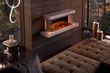 Очаг La Nordica Lumen 1200 с декоративной панелью PIETRA