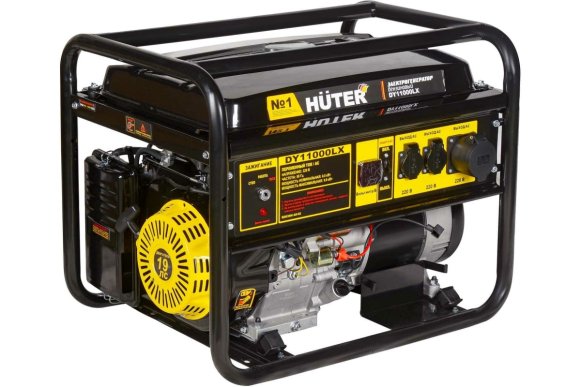 Изображение товара Бензиновый электрогенератор Huter DY11000LX мощностью 19 л.с. для дома и полевых условий