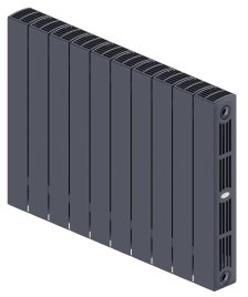 Биметаллический радиатор отопления Rifar Supremo Ventil SVR 350 10 секций нижнее правое подключение титан