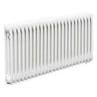 Стальной трубчатый радиатор Теплофорт ТР3057 ТВ 24 секции нижнее подключение 1/2 белый глянец