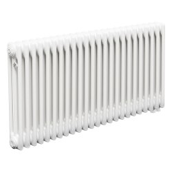 Стальной трубчатый радиатор Теплофорт ТР3057 ТВ 24 секции нижнее подключение 1/2 белый глянец