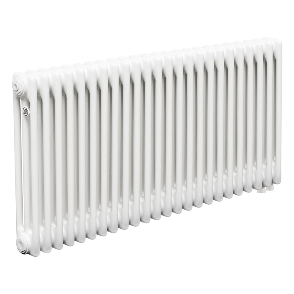 Стальной трубчатый радиатор Теплофорт ТР3057 ТВ 24 секции нижнее подключение 1/2 белый глянец