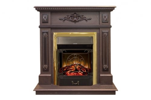 Каминокомплект RealFlame Lilian STD/EUG DN с очагом Majestic Lux Brass S Каминокомплект RealFlame Lilian STD/EUG DN с очагом Majestic Lux Brass S