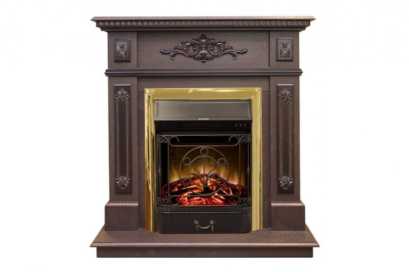 Каминокомплект RealFlame Lilian STD/EUG DN с очагом Majestic Lux Brass S