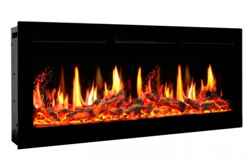 Каминокомплект Royal Flame Lindos с очагом 5D V-ART 40 белый с черным — фото 3
