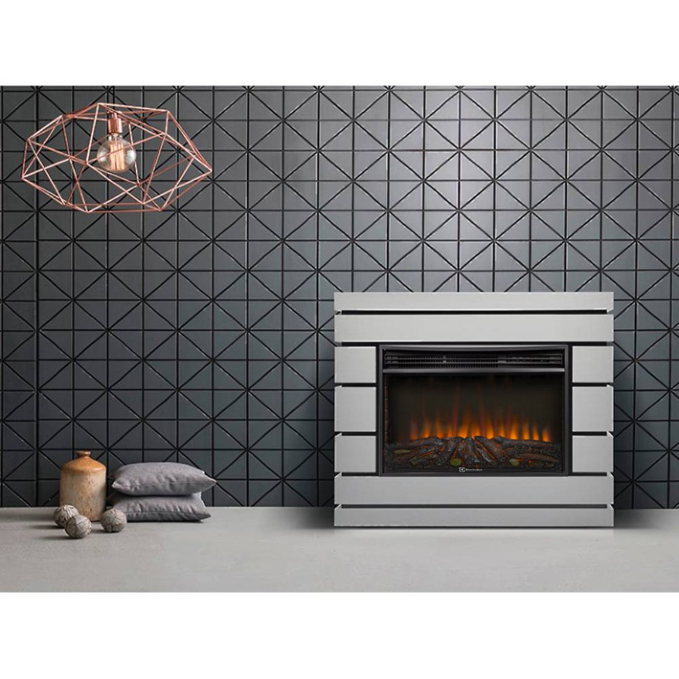 Каминокомплект Firelight Moderno 30 с очагом Electrolux EFP/P-3320RLS N шпон белый дуб — фото 4