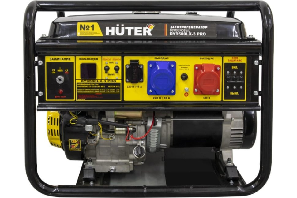 Бензиновый электрогенератор Huter DY9500LX-3 PRO — фото 1