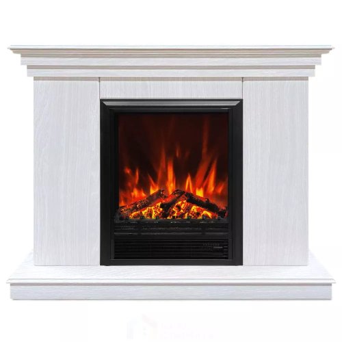 Каминокомплект Хорошие Камины Марс с очагом RealFlame Eugene белое дерево — фото 1