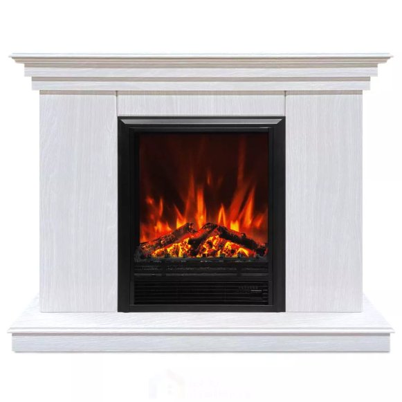 Каминокомплект Хорошие Камины Марс с очагом RealFlame Eugene белое дерево