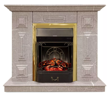Каминокомплект Хорошие Камины Юпитер с очагом RealFlame Majestic Lux BR S мрамор