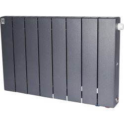 Биметаллический радиатор отопления Rifar Supremo Ventil SVR 350 8 секций нижнее правое подключение титан