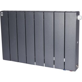 Биметаллический радиатор отопления Rifar Supremo Ventil SVR 350 8 секций нижнее правое подключение титан