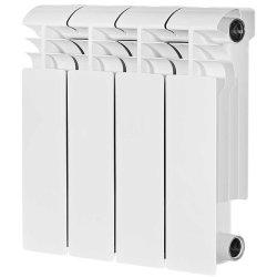 Биметаллический радиатор отопления Stout Vega 200 6 секций боковое подключение белый RAL 9016