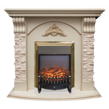 Каминокомплект RealFlame Athena STD/EUG с очагом Fobos s Lux Black/Brass