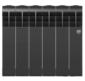 Биметаллический радиатор отопления Royal Thermo BiLiner B 350 6 секций Noir Sable