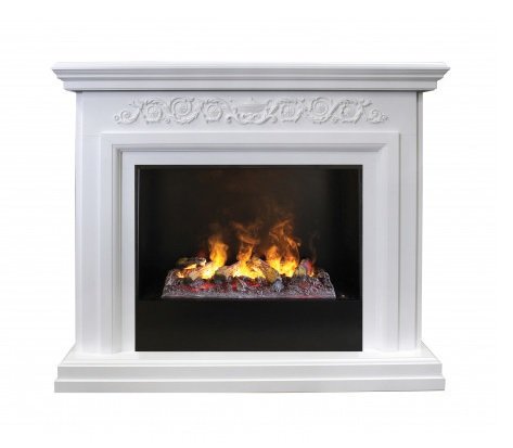 Каминокомплект RealFlame Leticia 26 WT-P511 с очагом 3D Cassette 630/Black вставка Каминокомплект RealFlame Leticia 26 WT-P511 с очагом 3D Cassette 630/Black вставка