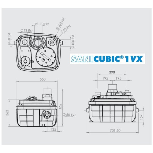 Канализационная установка SFA SANICUBIC 1 VX — фото 3