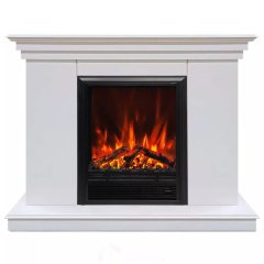 Каминокомплект Хорошие Камины Марс с очагом RealFlame Eugene белый