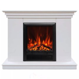 Каминокомплект Хорошие Камины Марс с очагом RealFlame Eugene белый