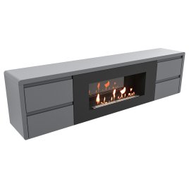 Тумба с биокамином Firelight BFP/P-1700 lux графит