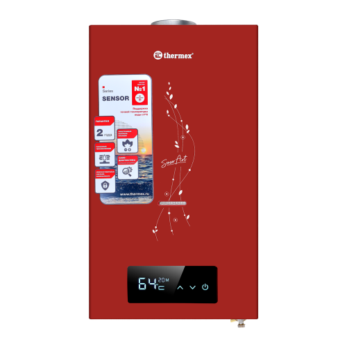 Газовый проточный водонагреватель Thermex S 20 MD Sensor Art Red — фото 1