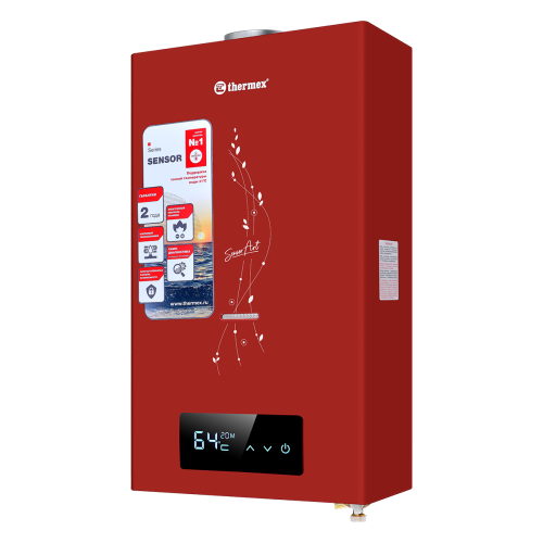 Газовый проточный водонагреватель Thermex S 20 MD Sensor Art Red — фото 2