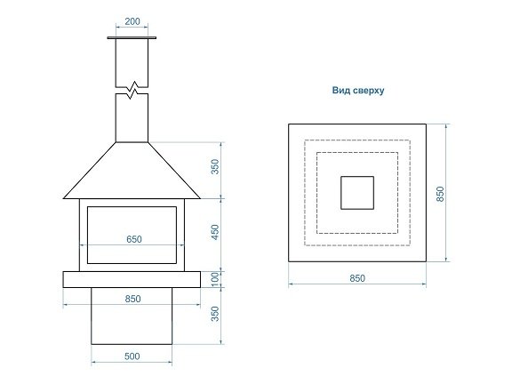 Островной биокамин Good Fire Куб 850