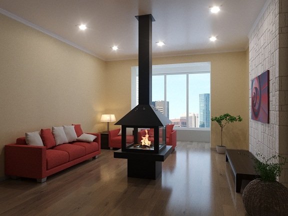 Островной биокамин Good Fire Куб 850