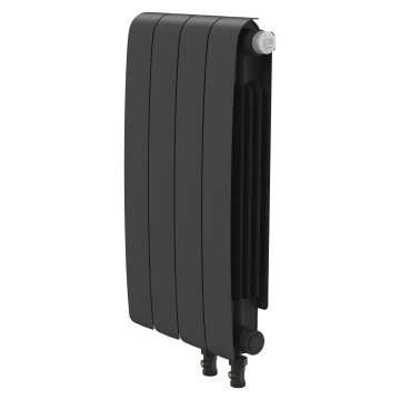 Биметаллический радиатор отопления Royal Thermo Eclipse 500 VR80 черный 4 секции