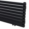 Стальной трубчатый радиатор КЗТО Quadrum 30 Н 1 2000-8 R черный матовый муар