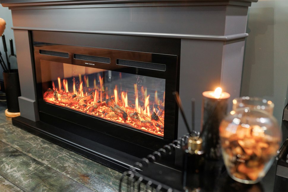 Каминокомплект Royal Flame California V60 SFT (Разборный) с очагом Vision 60 LOG LED серый графит — фото 12