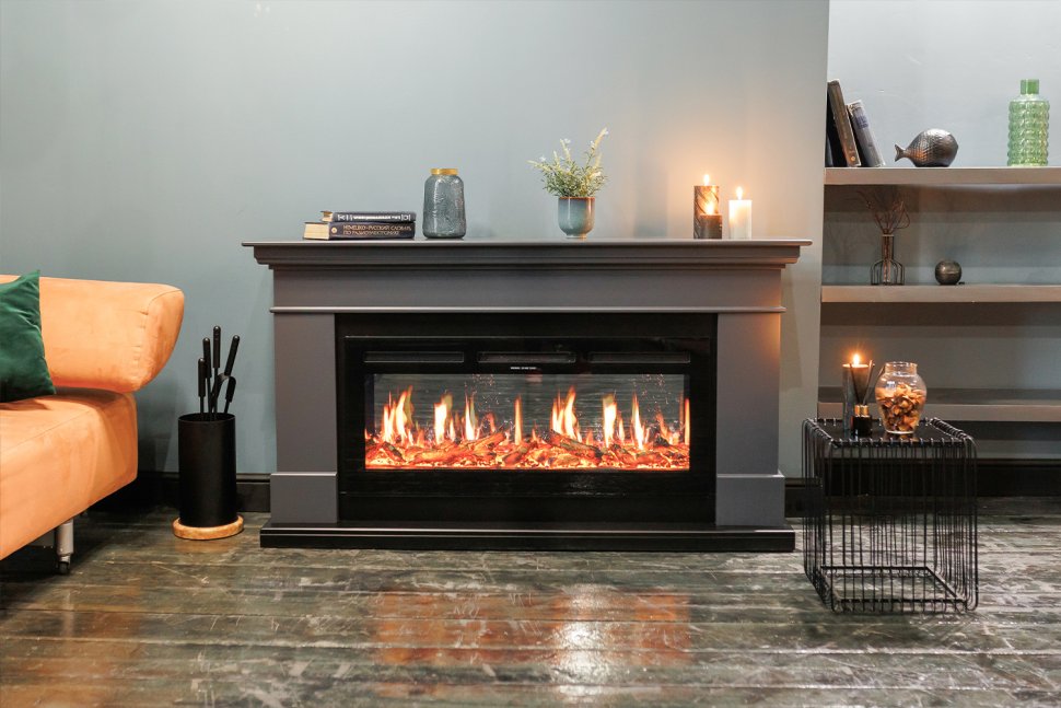 Каминокомплект Royal Flame California V60 SFT (Разборный) с очагом Vision 60 LOG LED серый графит — фото 10