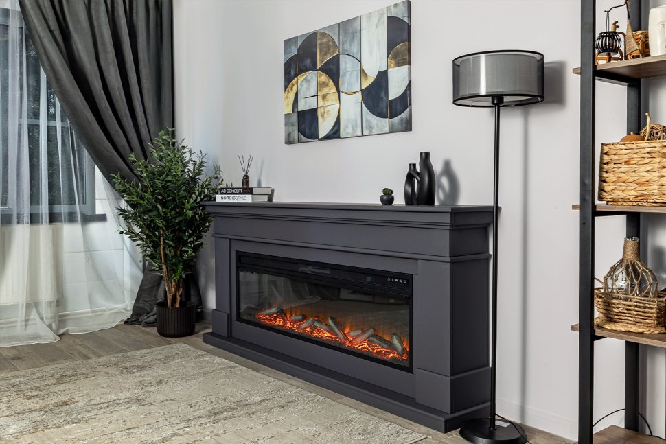 Каминокомплект Royal Flame California V60 SFT (Разборный) с очагом Vision 60 LOG LED серый графит — фото 11