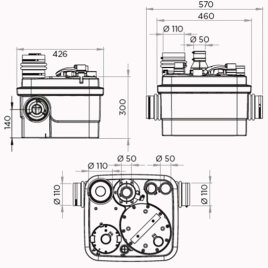 Канализационная установка SFA SANICUBIC 1 WP NM