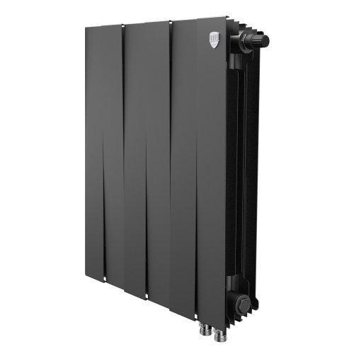 Биметаллический радиатор отопления Royal Thermo PianoForte 500 черный VR80 6 секций Биметаллический радиатор отопления Royal Thermo PianoForte 500 черный VR80 6 секций