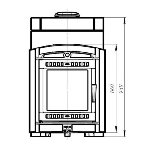 Печь банная PROMetall Атмосфера L в облицовке Амфиболит+Корзина
